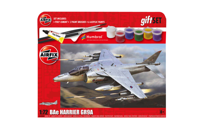 AIRFIX A55300A BAE HARRIER GR9A 1/72 SCALE PLASTIC MODEL GIFT SET KIT