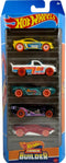 HOT WHEELS HLY69 TRACK BUILDER 5 PACK DIECAST CARS