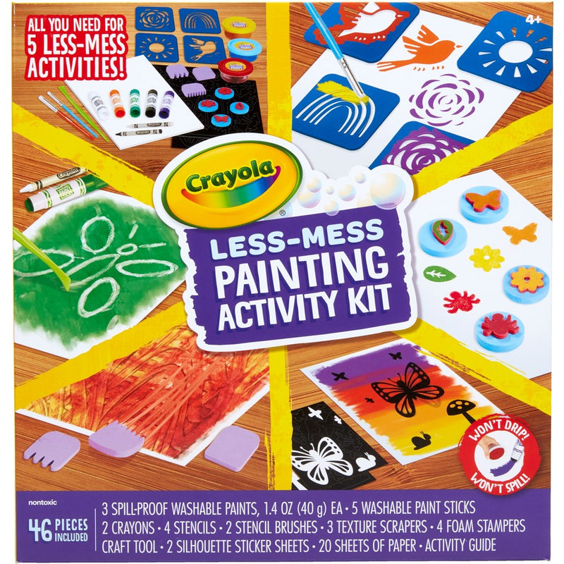 CRAYOLA LESS-MESS PAINTING ACTIVITY KIT