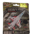 JIN DE LE HEAVY FIRE DIECAST WHITE FLALCON MILITARY PLANE