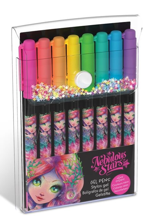 NEBULOUS STARS CORALIA GEL PENS NEON COLOURS 8 PACK