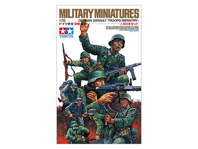 TAMIYA 35030 GERMAN ASSAULT TROOPS INFANTRY 1/35 SCALE PLASTIC MODEL KIT FIGURES