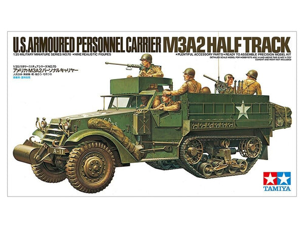 TAMIYA 35070 U.S ARMOURED PERSONNEL CARRIER M3A2 HALF TRACK 1:35 SCALE PLASTIC MODEL KIT