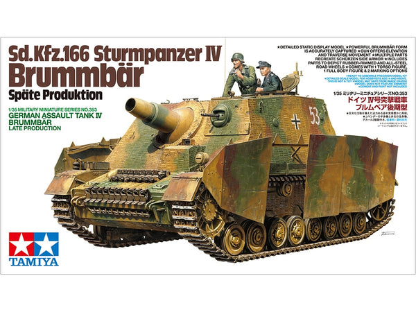 TAMIYA 35353 SD.KFZ.166 STURMPANZER IV BRUMMBAR LATE PRODUCTION EASTERN FRONT HEAVY TANK 1/35 SCALE PLASTIC MODEL KIT