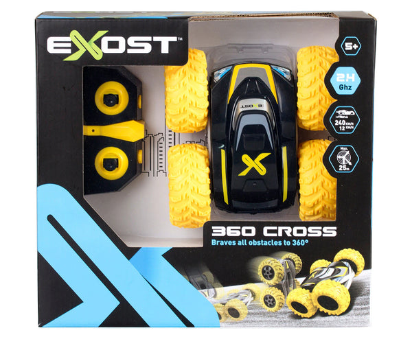 EXOST 360 CROSS II STUNT REMOTE CONTROL CAR YELLOW AND BLACK