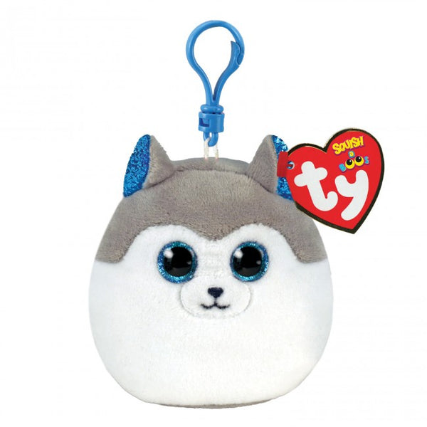 TY SQUISHY BEANIES SLUSH HUSKY SQUISH CLIP