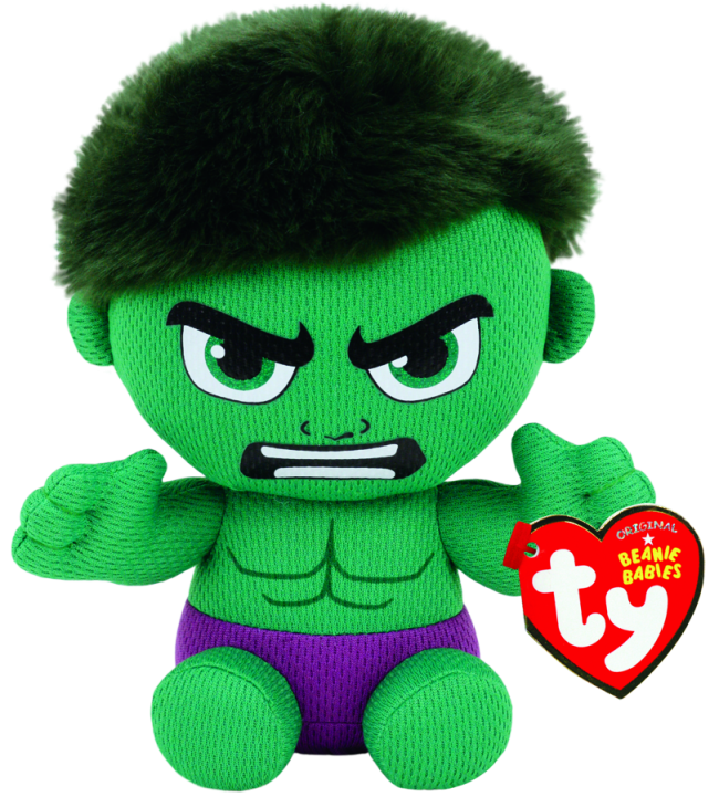 TY ORIGINAL BEANIE BABIES MARVEL HULK REGULAR PLUSH