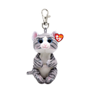 TY BEANIE BOOS MITZI GREY TABBY CAT PLUSH CLIP