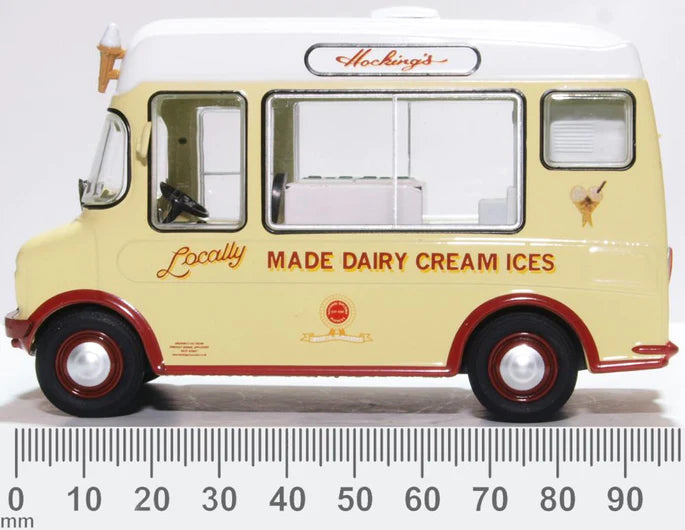 OXFORD 43CF002 BEDFORD CF ICECREAM VAN MORRISON HOCKINGS 1/43 SCALE DIE CAST COLLECTABLE