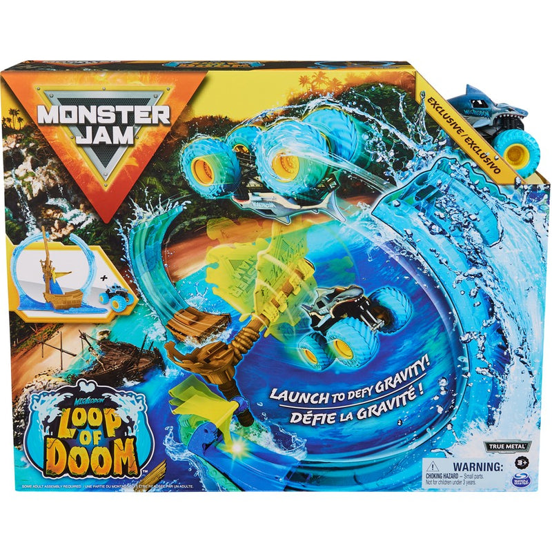 SPIN MASTER MONSTER JAM 1:64 SCALE MEGALODON LOOP OF DOOM PLAYSET