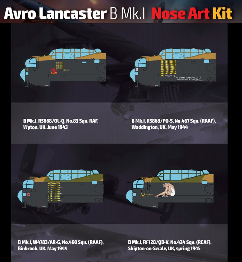 HK MODELS 01E033 AVRO LANCASTER B MK.I NOSE ART KIT 1/32 SCLAE MODEL KIT