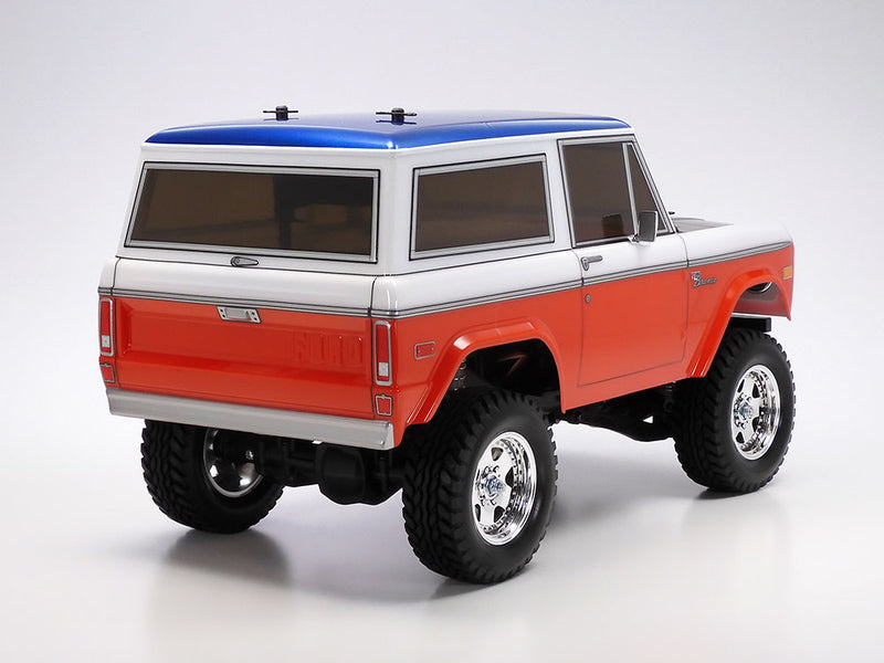 TAMIYA 58736-60A FORD BAJA BRONCO CC-02 SHAFT DRIVEN 4WD RC OFF ROAD CAR BUILD KIT REQUIRES TX, RX, SERVO, ESC, BATTERY AND CHARGER