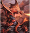 5D DIAMOND PICTURE KIT WITH HI STONE CRYSTAL BEADS - FIRE BREATHING DRAGONS 30X30CM