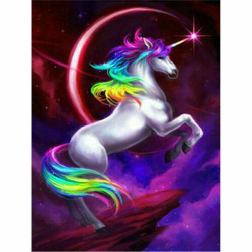 5D DIAMOND PICTURE - RAINBOW UNICORN - HI STONE KIT 30CM X 30CM