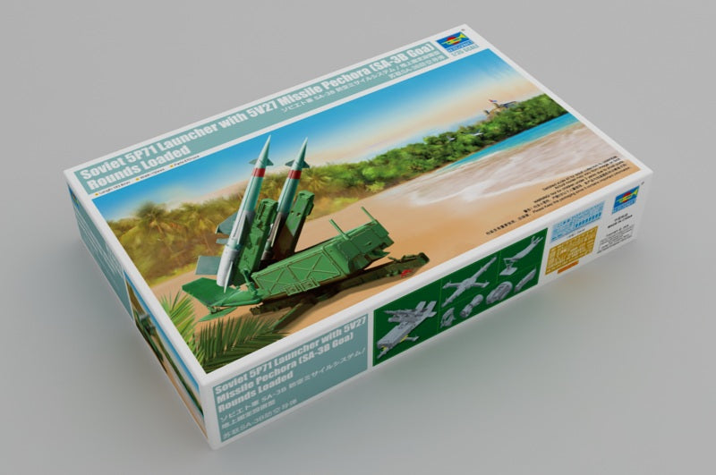 TRUMPETER 02353 SOVIET 5P71 LAUNCHER WITH 5V27 MISSILE PECHORA SA-3B GOA 1:35 PLASTIC MODEL KIT