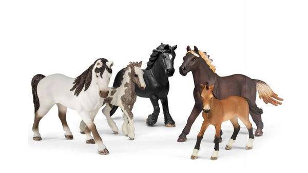 SCHLEICH 72113 FARM WORLD  5 HORSES COLLECTORS PACK