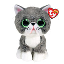 TY BEANIE BOOS FERGUS GRAY CAT REGULAR