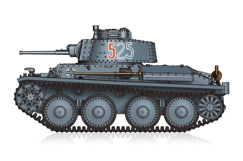 HOBBY BOSS 82956 GERMAN  PZ.KPFW.38(T) AUSF.E/F 1/72 SCALE PLASTIC MODEL KIT TANK