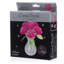 CRYSTAL PUZZLE 90252 6 PINK ROSES 47PC 3D JIGSAW PUZZLE