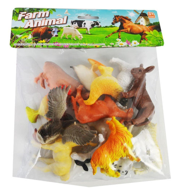 FARM ANIMALS IN BAG 12PCE