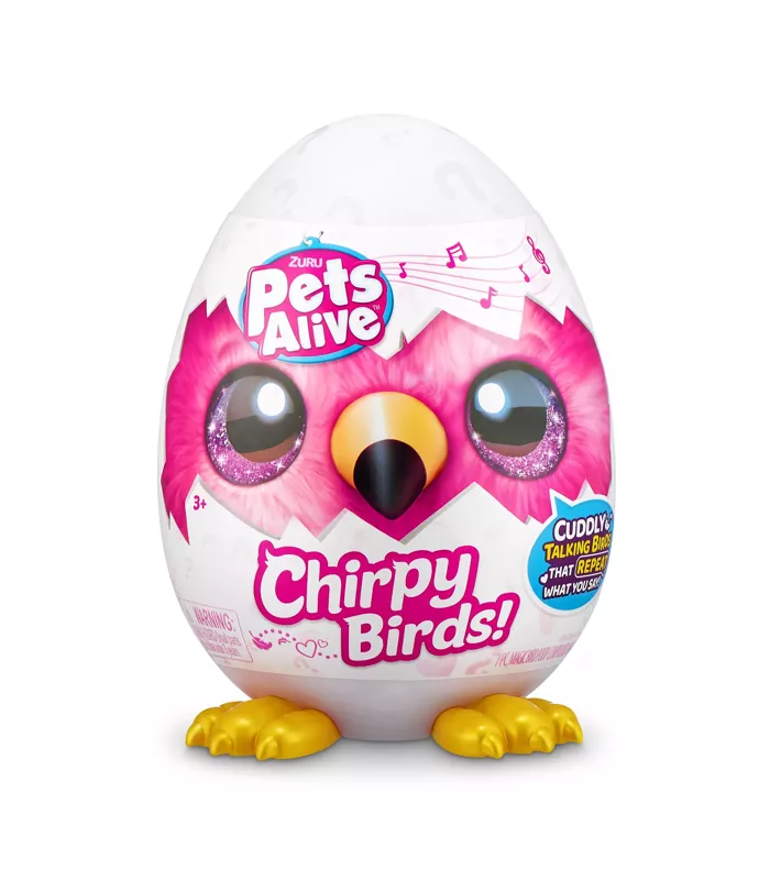 ZURU PETS ALIVE CHIRPY CUDDLY TALKING BIRDS SURPRISE