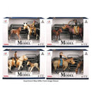 MODEL SERIES 154539 FARM ANIMALS HORSE AND FOAL WITH COWBOY FIGURE SET LEOPARD APPALOOSA