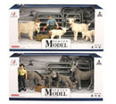 MODEL SERIES 179185 FARM ANIMALS 4 DONKEYS WITH FIGURE AND ACCESSORIES SET