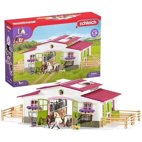SCHLEICH 42344 HORSE CLUB RIDING CENTRE WITH RIDER AND HORSE 97PC