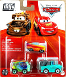 DISNEY PIXAR CARS MINI RACERS 3 PACK INCLUDES BRAND NEW MATER - FILLMORE - RADIATOR SPRINGS RAMONE DIECAST METAL CARS