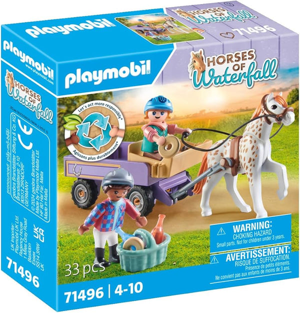 PLAYMOBIL 71496 HORSES OF WATERFALL PONY CARRIAGE 33PC