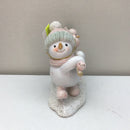 CHLOES GARDEN SNOWMAN WITH BROOM 10CM