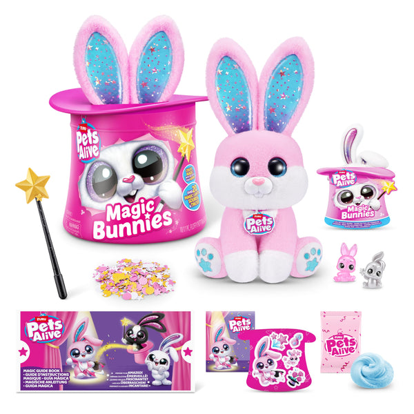 ZURU PETS ALIVE MAGIC BUNNIES SURPRISE HAT WITH PINK EARS