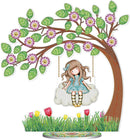 5D DIAMOND ART KIT - TREE WITH GIRL ON SWING 15CM X 20CM