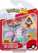 POKEMON 3 FIGURE PACK WITH PIKIPEK GALARIAN PONYTA AND SNORUNT