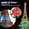 CUBICFUN L534H PARIS EIFFEL TOWER NIGHT EDITION WITH LED LIGHT 51 PIECE 3D CARD PUZZLE