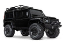 TRAXXAS 82056-4BLK TRX-4 SCALE AND TRAIL BLACK LAND ROVER DEFENDER 1/10 SCALE CRAWLER READY TO RUN REQUIRES BATTERY AND CHARGER