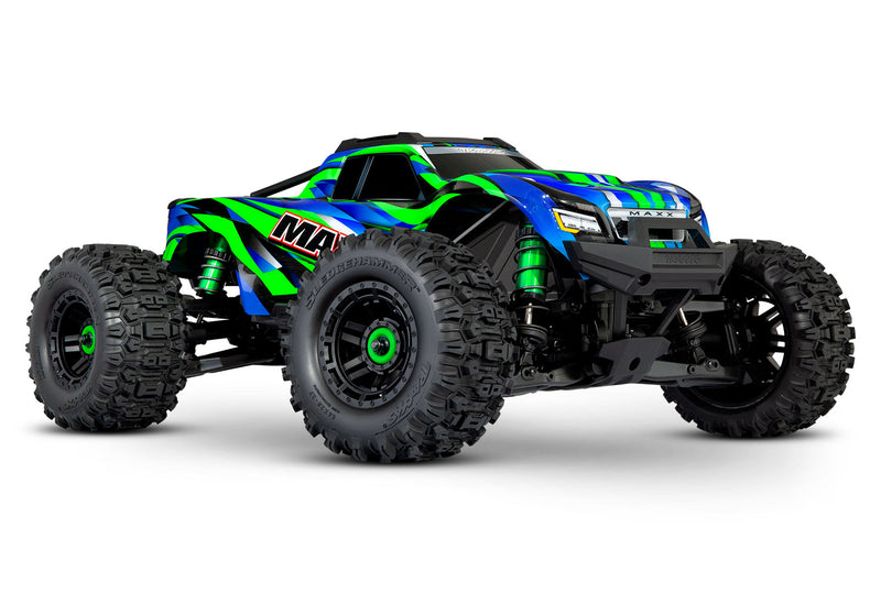 TRAXXAS 89086-4 MAXX 4S BRUSHLESS V2 4WD GREEN 1/10 SCALE MONSTER TRUCK WITH WIDEMAXX - BATTERIES AND CHARGER NOT INCLUDED