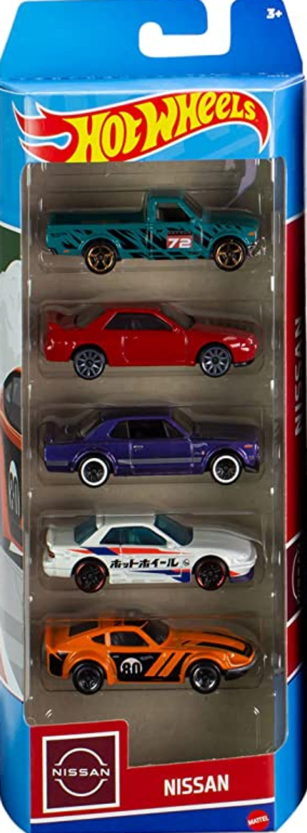 HOT WHEELS HLY73 NISSAN 5 PACK DIECAST CARS