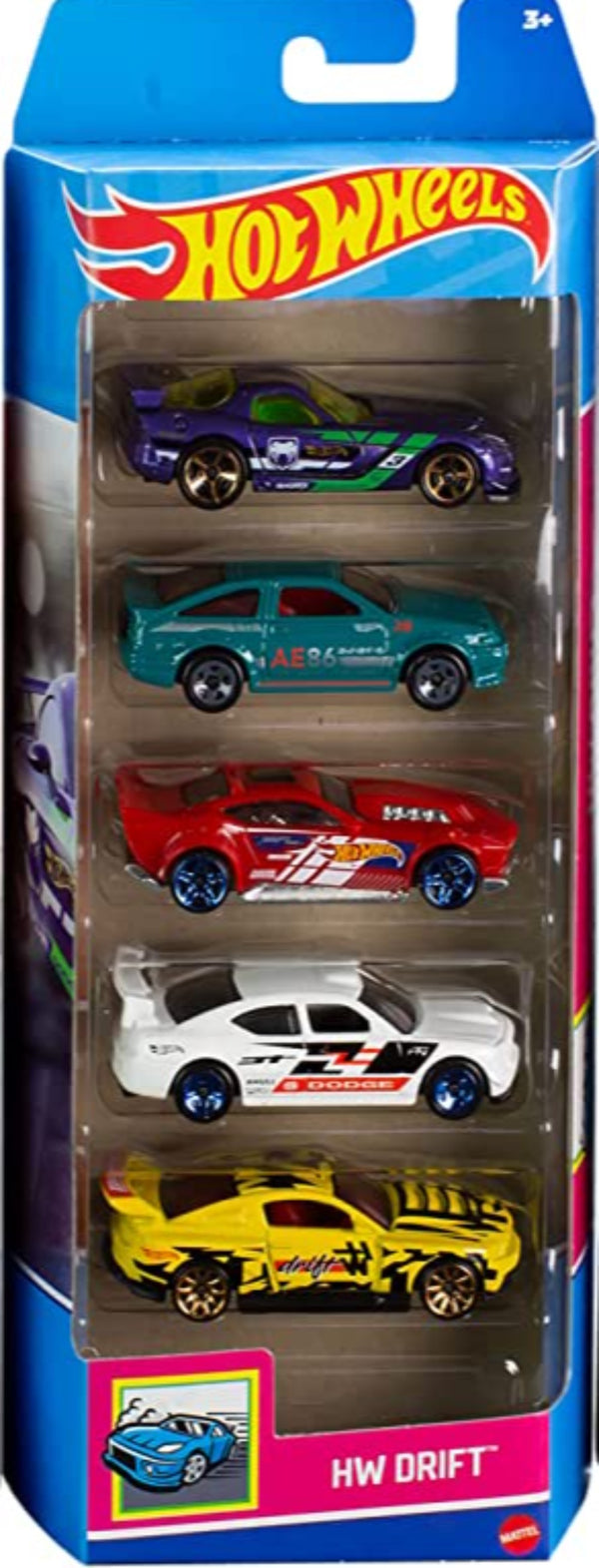 HOT WHEELS HLY75 HW DRIFT 5 PACK DIECAST CARS