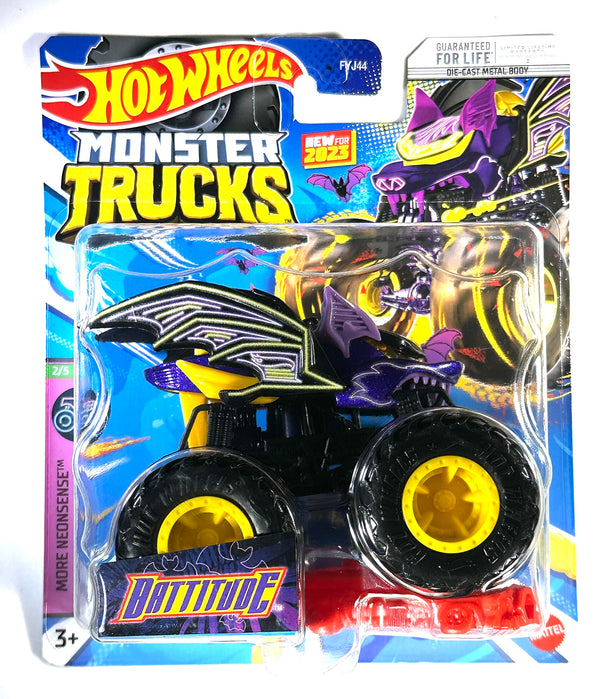 HOT WHEELS MONSTER TRUCKS BATTITUDE MORE NEONSENSE