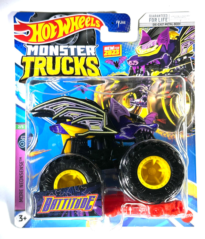 HOT WHEELS MONSTER TRUCKS BATTITUDE MORE NEONSENSE