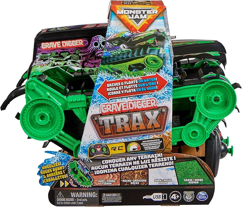 SPIN MASTER MONSTER JAM 1/15 SCALE REMOTE CONTROL GRAVE DIGGER TRAX