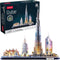 CUBICFUN L523H DUBAI CITYLINE ARCHITECTURE MODEL WITH LED LIGHTS 182 PIECE 3D CARD PUZZLE