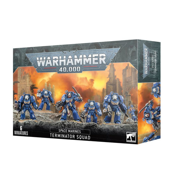 WARHAMMER 40000 48-90 SPACE MARINES TERMINATOR SQUAD INCLUDES 6 MINIATURES