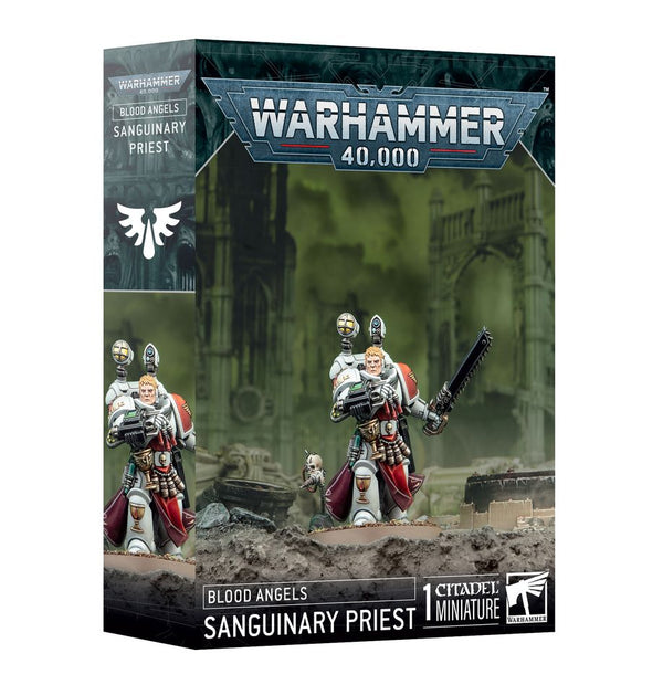 WARHAMMER 40000 41-48 BLOOD ANGELS SANGUINARY PRIEST INCLUDES 1 MINIATURE