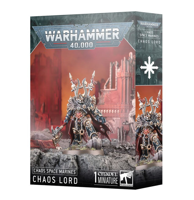 WARHAMMER 40000 43-100 CHAOS SPACE MARINES CHAOS LORD INCLUDES 1 MINIATURE