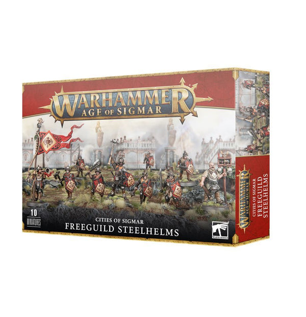 WARHAMMER AGE OF SIGMAR 86-06 CITIES OF SIGMAR FREEGUILD STEELHELMS  INCLUDES 10 MINIATURES