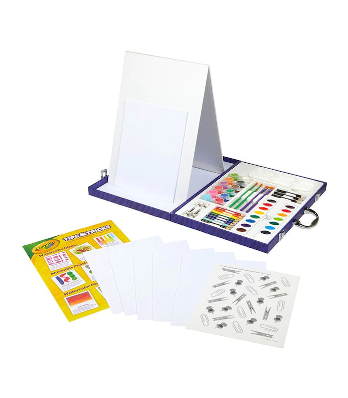 CRAYOLA PAINT AND CREATE EASEL CASE WITH BUILT IN EASEL