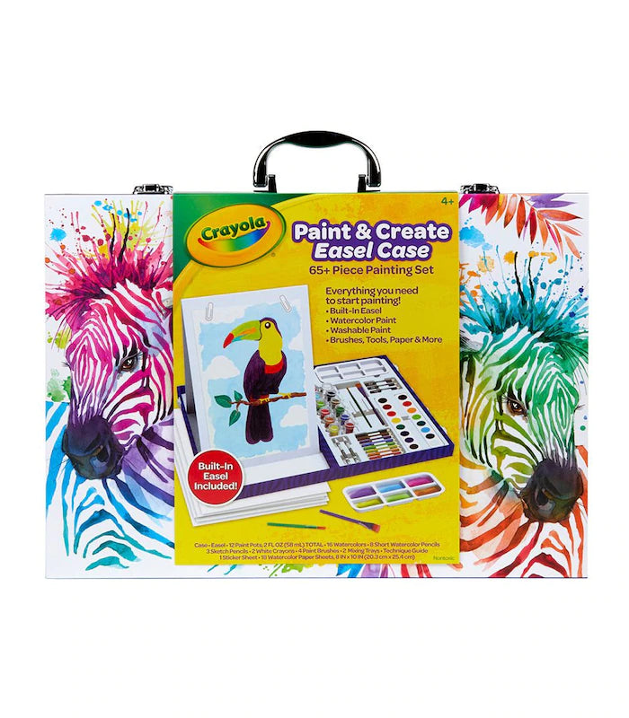 CRAYOLA PAINT AND CREATE EASEL CASE WITH BUILT IN EASEL