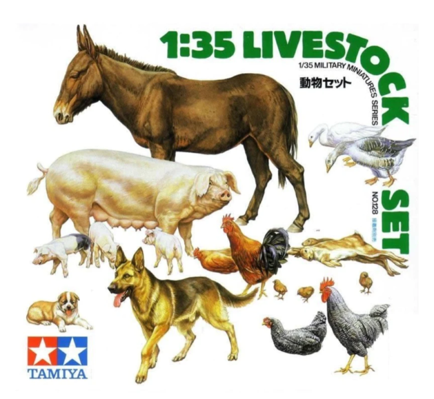 TAMIYA 35128 LIVESTOCK SET 1/35 SCALE